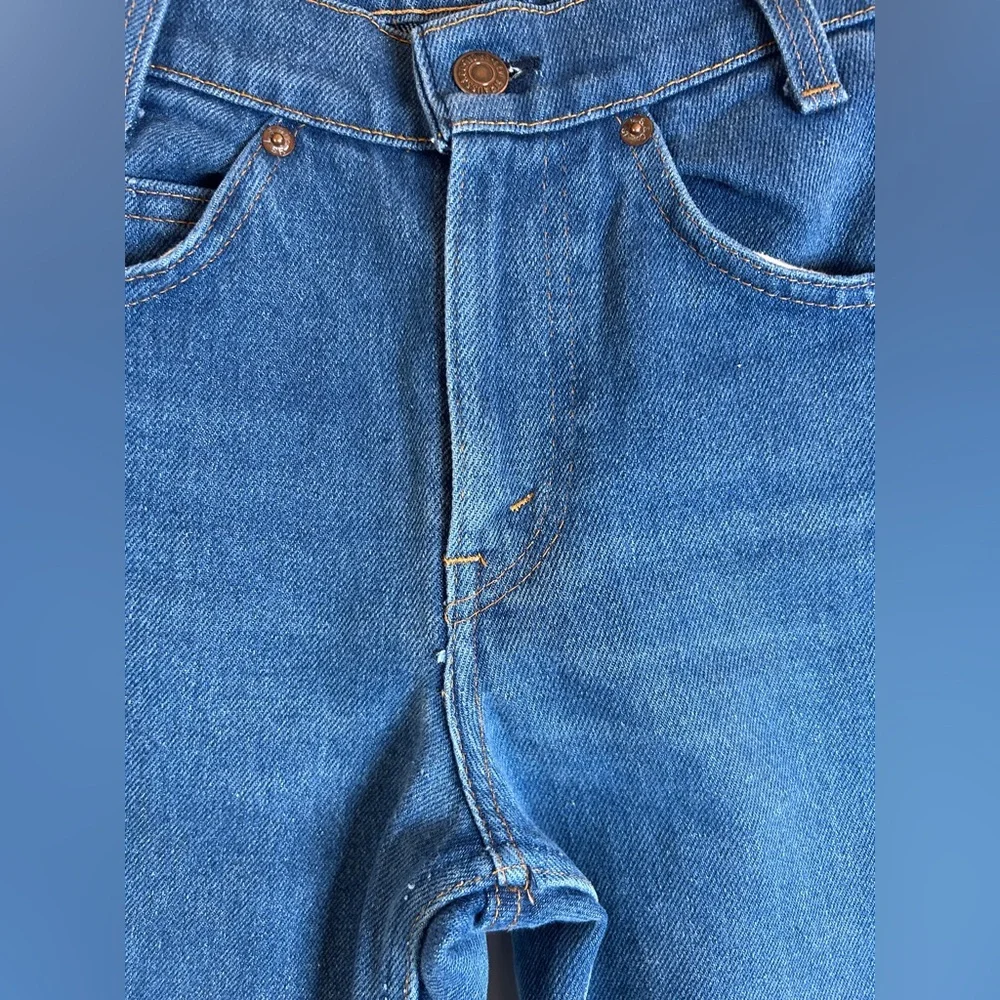 LEVI'S VINTAGE Student Fit Orange Tab 718-0914 denim jeans 26x30 (run small) - Picture 5 of 14